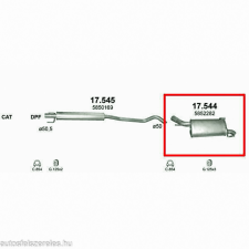 Marix Marix 17.544 kipufogó hátsó dob kipufogó alkatrész