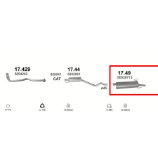 Marix Marix hátsó kipufogó dob, OPEL Astra F kipufogó alkatrész