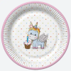 MÁRKÁK-Unikornis Unikornis Sweet papírtányér 8 db-os 22,7 cm