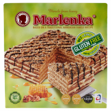 Marlenka gluténmentes mézes torta dióval 800 g csokoládé és édesség