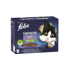 Mars-Nestlé Felix Fantastic - házias (lazac,marha,csirke,bárány) válogatás zöldséggel aszpikban (12x85g) macskaeledel