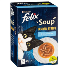 Mars-Nestlé FELIX Soup Tender strips - nedves eledel (halas válogatás, szósz) macskák részére (6x48g) macskaeledel