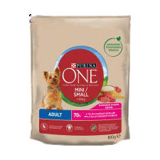 Mars-Nestlé Purina ONE Mini/Small Adult - száraztáp (marha,rizs) kutyák részére (800g) kutyaeledel