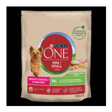 Mars-Nestlé Purina ONE Mini/Small Weight Control - száraztáp (pulyka,rizs) túlsúlyos vagy ivartalanított kistestű kutyáknak részére (800g) kutyaeledel