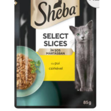 Mars-Nestlé ShebaSelect Slices Adult - Alutasakos mártásban (Csirke) felnőtt macskák részére (85g) macskaeledel