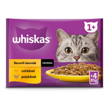 Mars-Nestlé Whiskas Poultry feasts – Nedves eledel (csirke-, pulyka-, szószban ) macskák részére (4x85g) macskaeledel