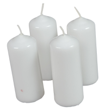 Mártott henger gyertya 40x100 mm fehér 4db/csom (db ár) gyertya