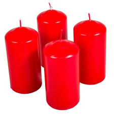  Mártott henger gyertya 60x120mm piros 4db/csom (db ár) gyertya