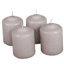  Mártott henger gyertya 60x80mm homok 4db/csom (db ár) gyertya