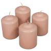  Mártott henger gyertya 60x80mm mogyoró 4db/csom (db ár)