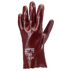  MÁRTOTT PVC KESZTYŰ, BORDÓ, SAV/LÚG/OLAJÁLLÓ, 27CM-ES_9