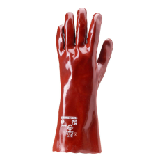  MÁRTOTT PVC KESZTYŰ, BORDÓ, SAV/LÚG/OLAJÁLLÓ, 36CM_8