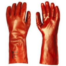  MÁRTOTT PVC KESZTYŰ, PIROS, 36CM HOSSZÚ (10) védőkesztyű