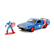  Marvel Amerika kapitány + 1971 Plymouth GTX - 1:32 autópálya és játékautó