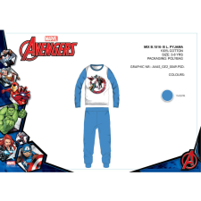 Marvel Bosszúállók gyerek jersey pizsama - pamut pizsama - középkék gyerek hálóing, pizsama