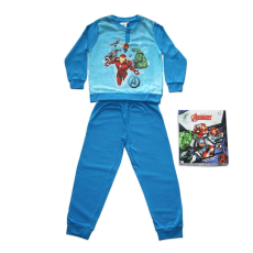 Marvel Hosszú vékony pamut gyerek pizsama - Bosszúállók - Vasember mintával - Jersey - középkék - 98