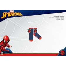 Marvel Pókember csúszásgátlós teliplüss bokazokni gyerekeknek - sötétkék-piros - 31-34 gyerek zokni