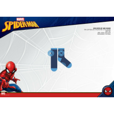 Marvel Pókember csúszásgátlós teliplüss bokazokni gyerekeknek - sötétkék-világoskék-kék - 31-34 gyerek zokni