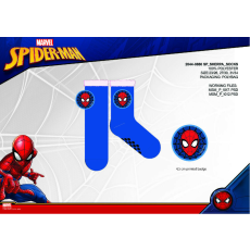 Marvel Spiderman csúszásgátlós meleg téli zokni gyerekeknek - sherpa zokni - sötétkék