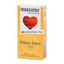 Masculan Ribbed+Dotted Érdes+Bordázott Óvszer 10db óvszer