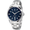  Maserati Successo férfi karóra, 44 mm, kvarc, acél, 10 ATM, kék számlap