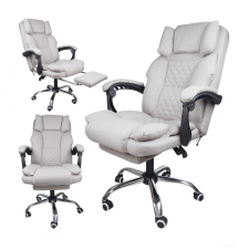  MASTER irodai forgószék lábtartóval és masszázsfunkcióval – szürke szövet KO32SZ forgószék