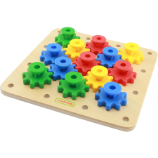 Masterkidz Montessori színes fogaskerék építő, fejlesztő tábla egyéb bébijáték
