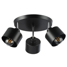 MasterLED Fali lámpa, felületre szerelhető, mozgatható, E27, kerek, fekete, Elza Masterled világítás