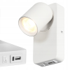 MasterLED Kinkiet Ścienny Lampa Natynkowa do Czytania GU10 USB Biały Matowy Timo Masterled