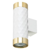 MasterLED Lampa Ścienna Reflektor Kinkiet Spot 2x GU10 Biały Złoty Glamour DUO Masterled