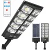 MasterLED Lampa Solarna LED Latarnia Ogrodowa Uliczna 300W 6000K Zimna z Czujnikiem Ruchu i Zmierzchu Czarna IP65 Masterled