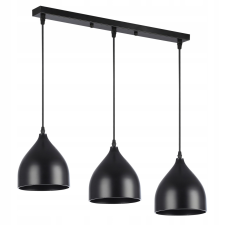 MasterLED Lampa Sufitowa Oprawa Wisząca 3x E27 Czarna Como Masterled világítás