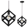 MasterLED Lampa Sufitowa Oprawa Wisząca Zwis E27 Czarna Cube Masterled