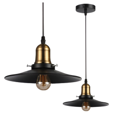 MasterLED Lampa Sufitowa Oprawa Wisząca Zwis E27 Czarna Złota Loft Masterled világítás