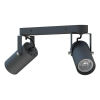 MasterLED Lampa Sufitowa Spot Tuba Reflektor Oprawa Halogenowa 2x GU10 Ruchomy Czarny Simon Masterled