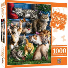 MasterPieces 1000 db-os puzzle - Furry Friends - Butterfly Chasers (71909) puzzle, kirakós
