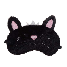 Maszk alváshoz vagy utazáshoz, kivehető géllel, Pufo Kitty, 20 cm, fekete gyógyászati segédeszköz