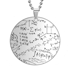 Matematika medál lánccal nyaklánc