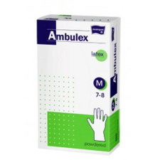 Matopat Ambulex egyszer használatos púderes latex kesztyű védőkesztyű