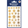  Matrica, 2 ív, 76x120 mm, AVERY ZWECKFORM, "Z-Design No.52252", arany csillagok