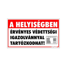 Matrica A helyiségben érvényes védettségi igazolvánnyal tartózkodhat "C" információs címke