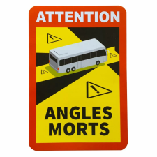 Matrica ANGLES MORTS - holttér figyelmeztetés buszra információs címke