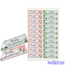 Matrica - Boldog születésnapot virágos matrica 20db/lap dekorációs kellék