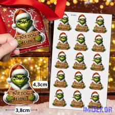  Matrica - Grincs - Boldog akármit 15db/lap dekorációs kellék