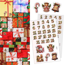  Matrica - Mézi adventi készülődés - átlátszó 29db/lap dekorációs kellék