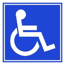 Matrica Rokkant piktogram kék "B" információs címke
