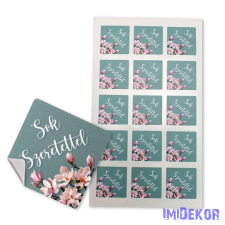  Matrica - sok szeretettel négyzet 15db/lap dekorációs kellék