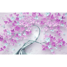  Matrica tapéta Absztrakt fa, lila, ezüst, 270 x 200 cm tapéta, díszléc és más dekoráció