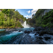  Matrica tapéta Vízesés a hegyekben, 300 x 200 cm tapéta, díszléc és más dekoráció