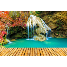 Matrica tapéta Vízesés pontonnal, 300 x 200 cm tapéta, díszléc és más dekoráció